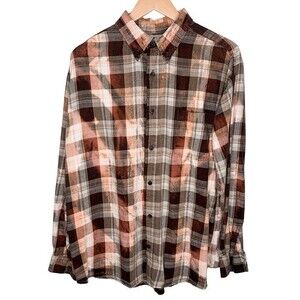Franklin Flannels unisex upcycled vintage plaid flannel size large